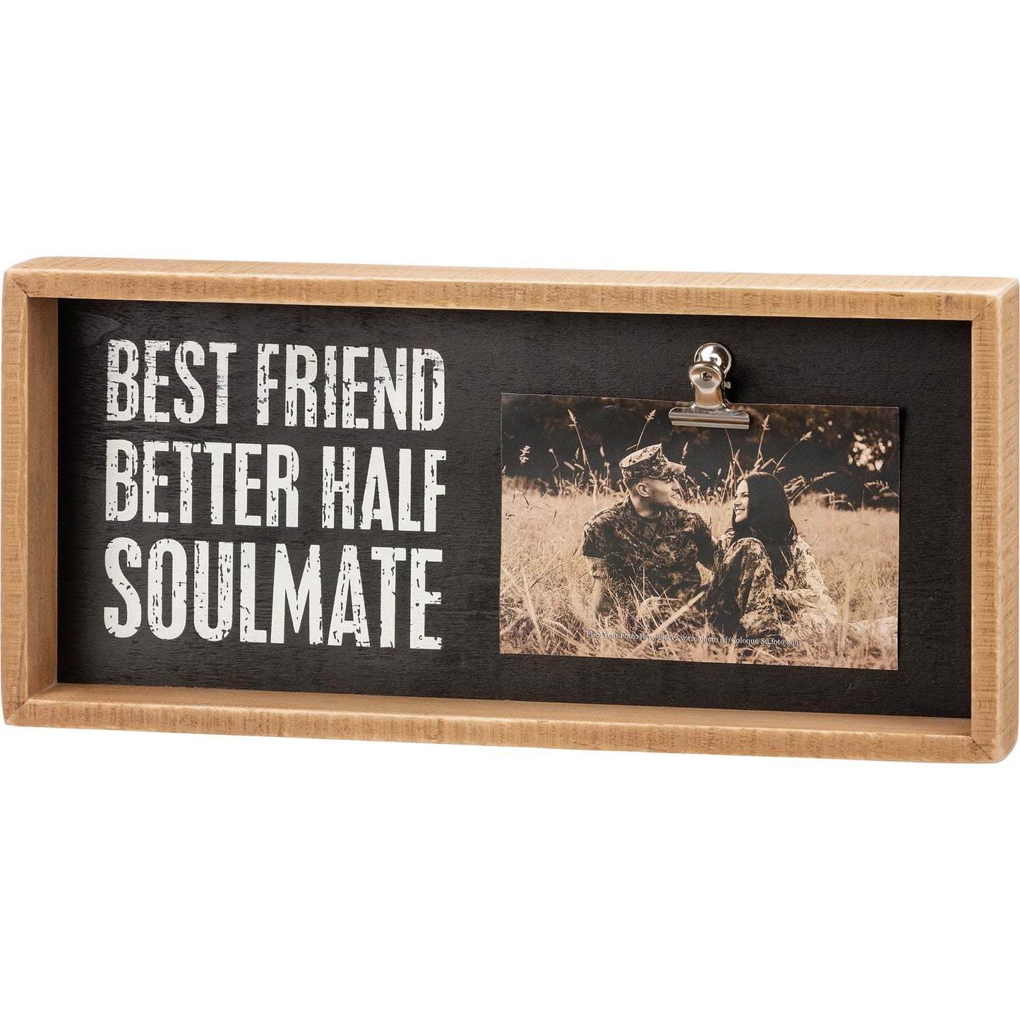 Soulmate photo frame and "I love us" wooden box